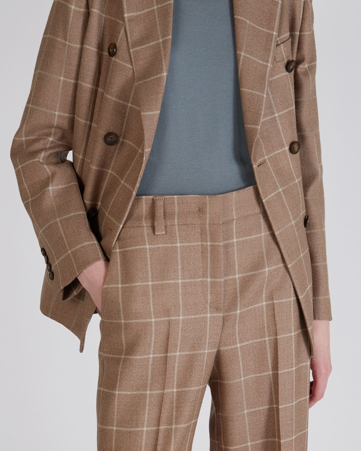 Regular fit flannel trousers