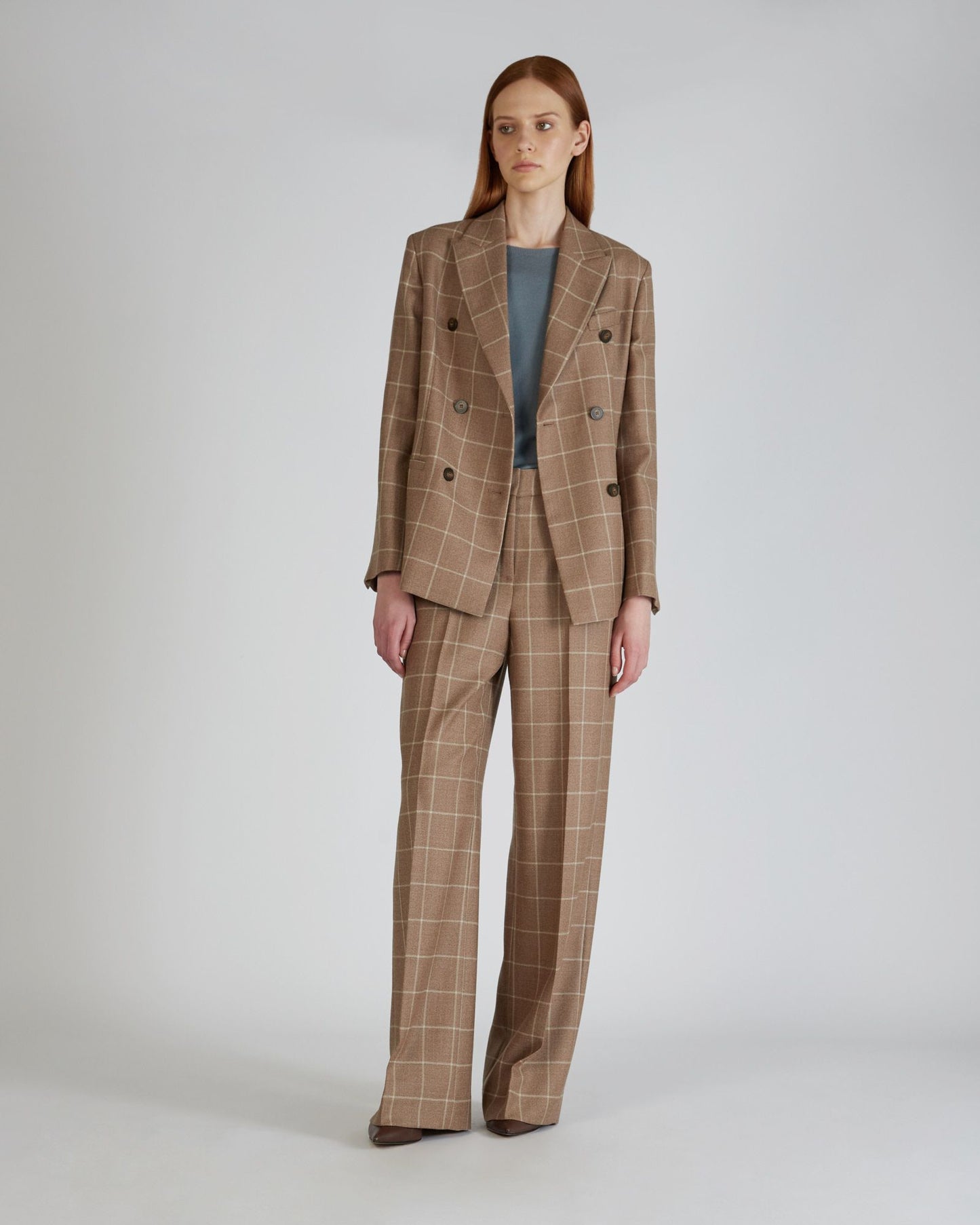 Regular fit flannel trousers