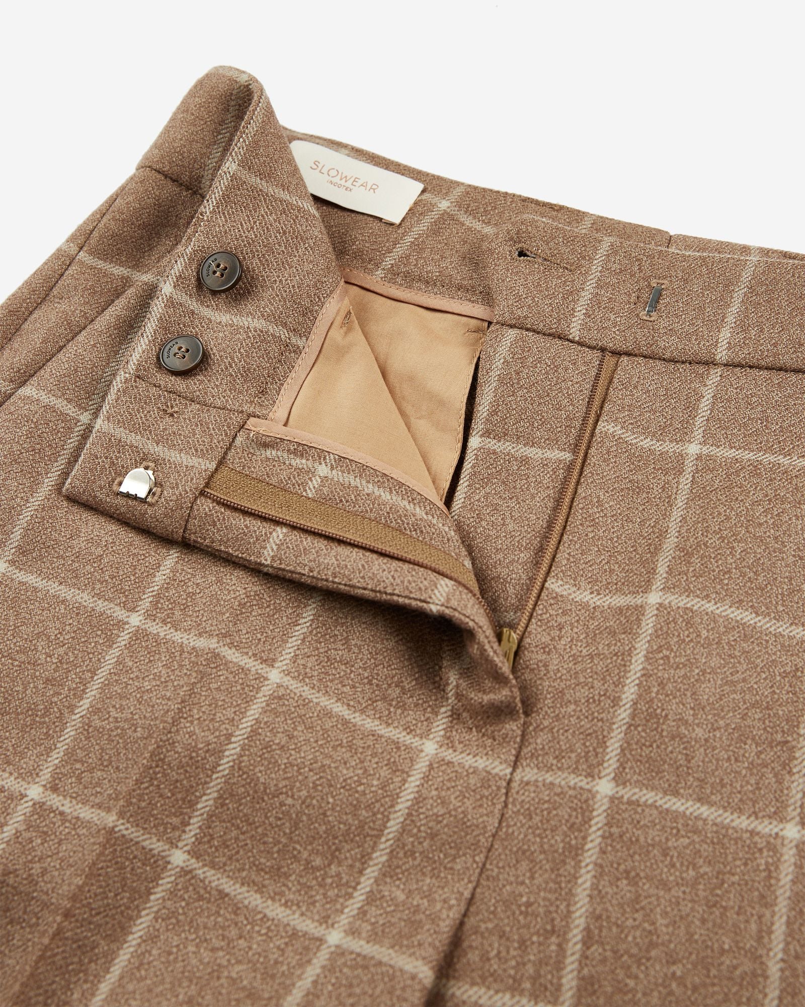 Regular fit flannel trousers