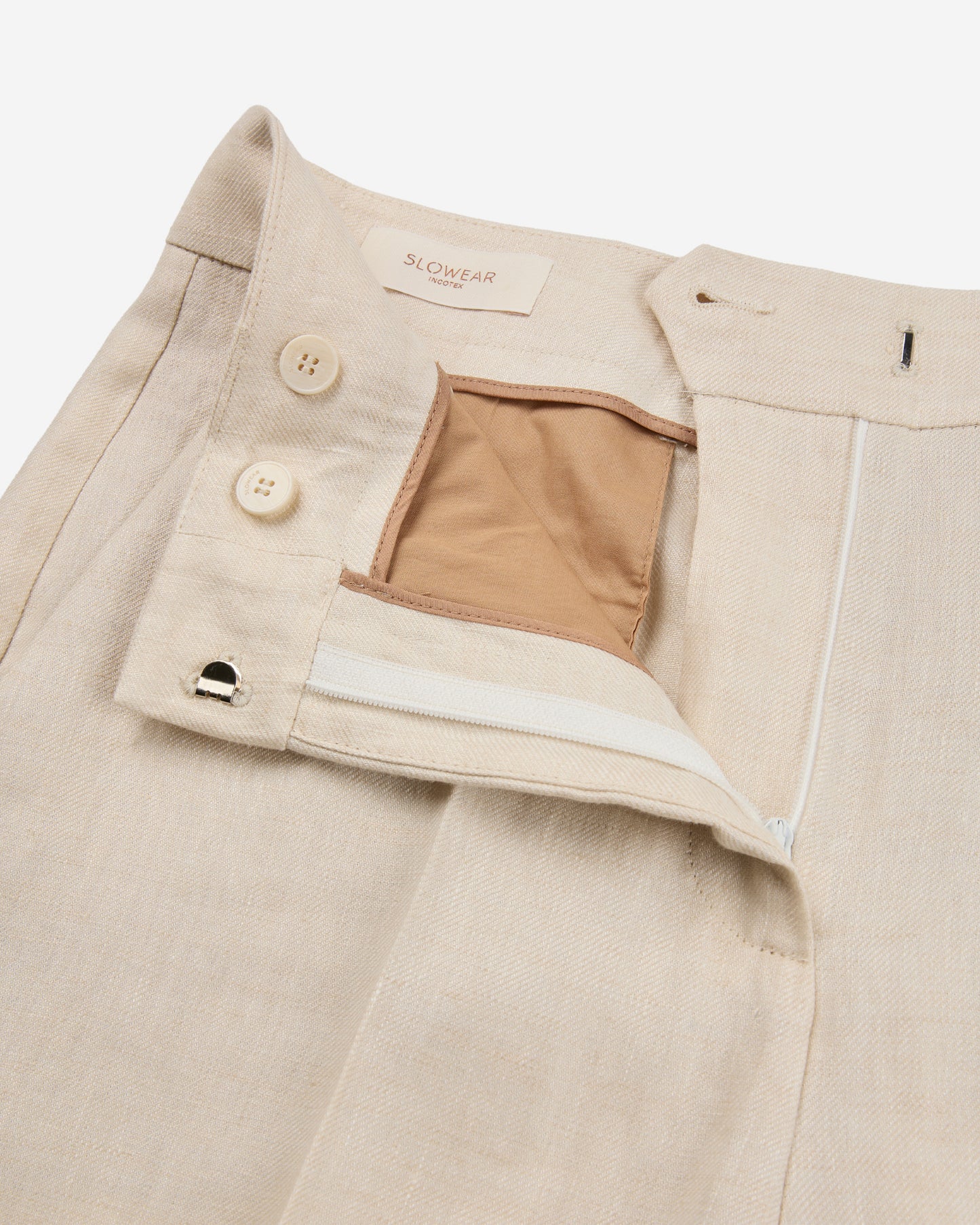 Regular fit linen trousers