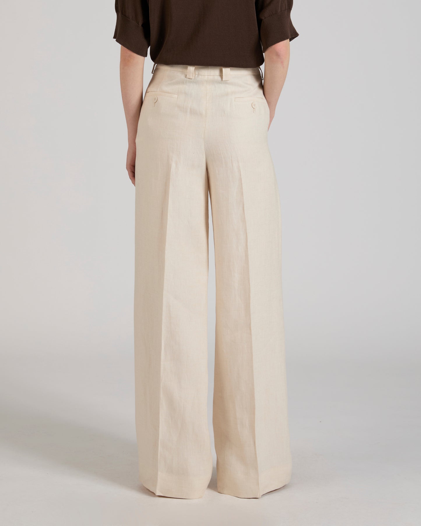 Regular fit linen trousers