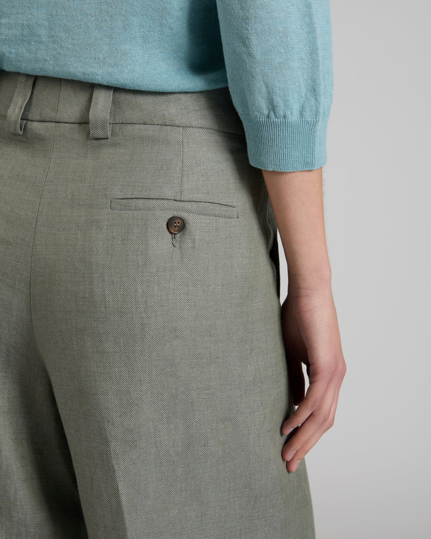 Regular fit linen trousers