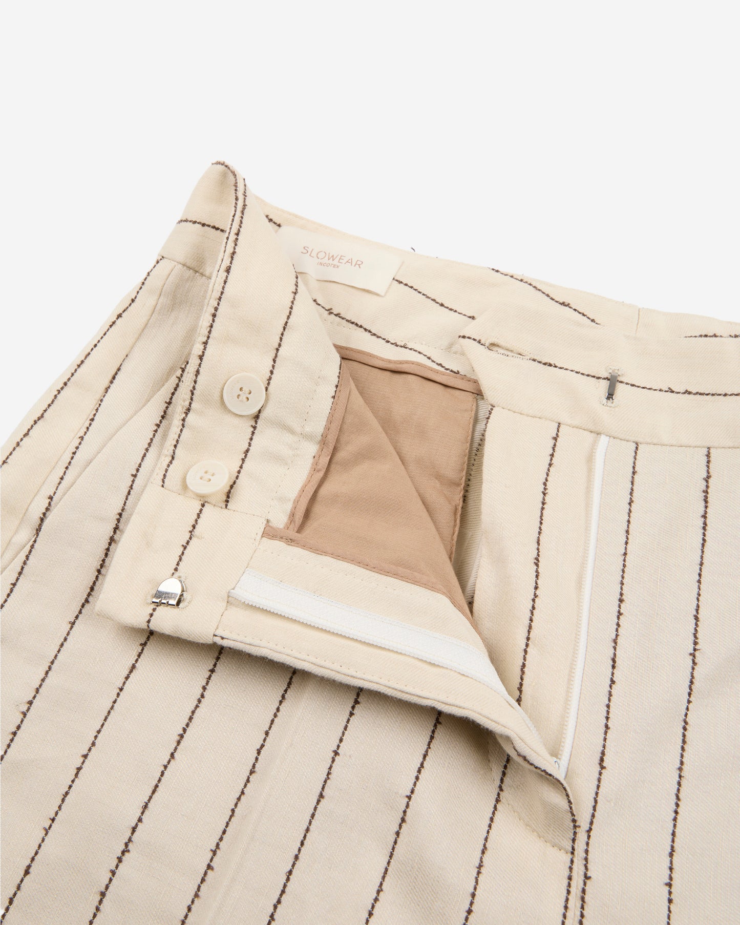 Regular fit trousers in linen blend