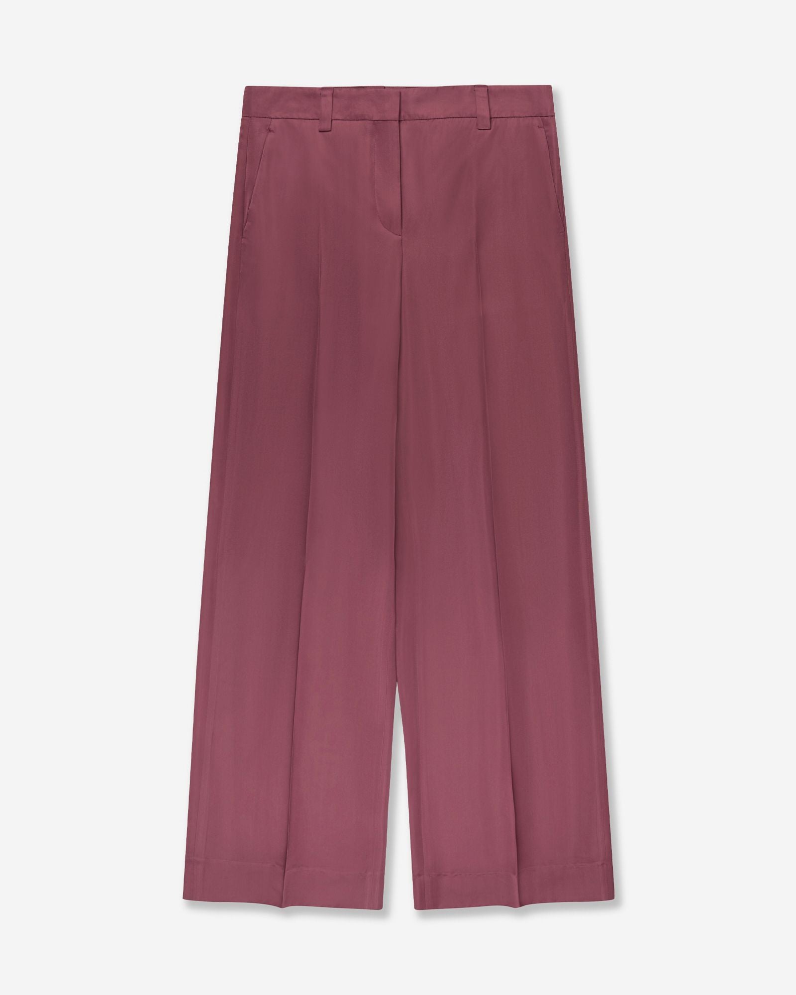 Incotex - Regular fit trousers in shiny satin - mauve