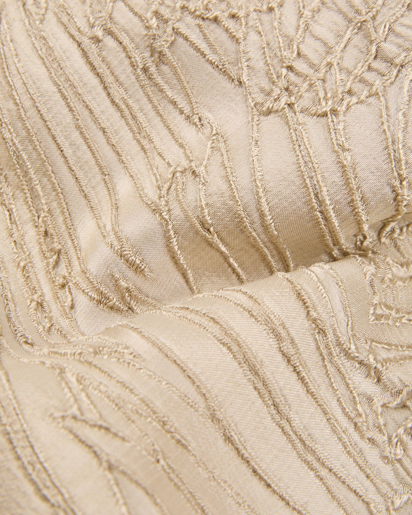 Incotex - Regular fit trousers in raised viscose jacquard - light beige