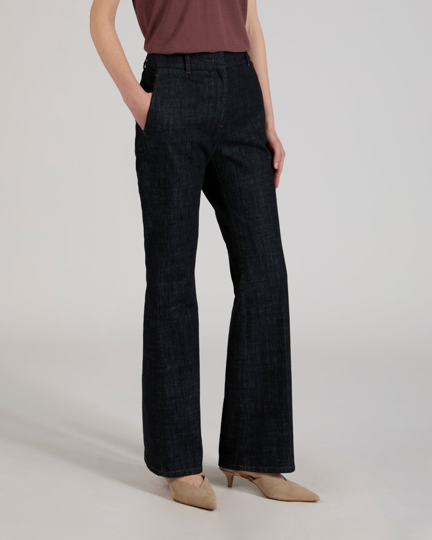 Slim fit denim trousers
