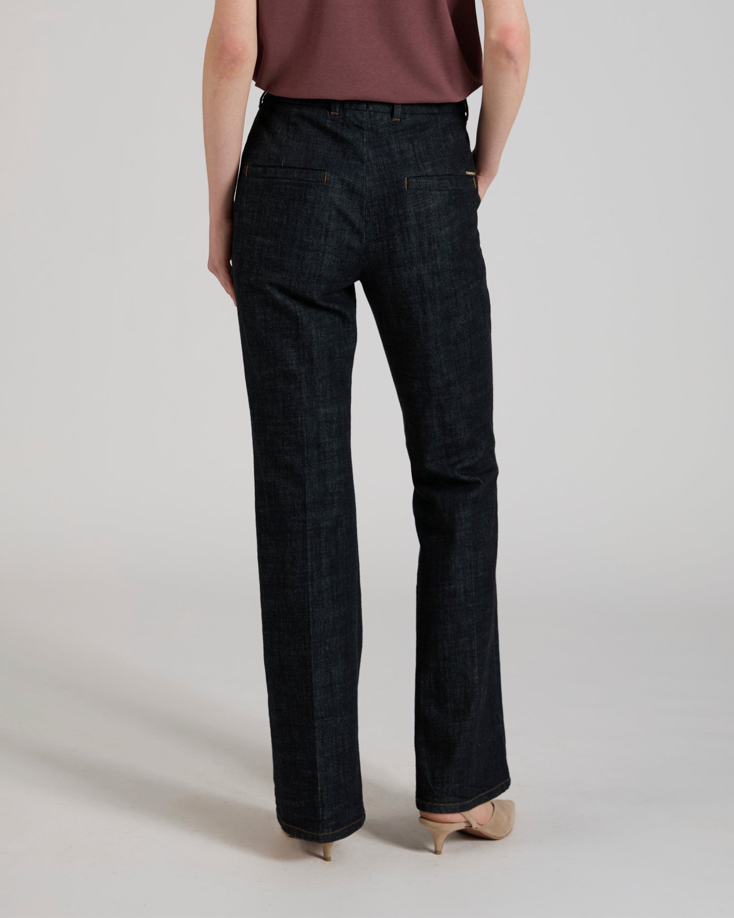 Slim fit denim trousers