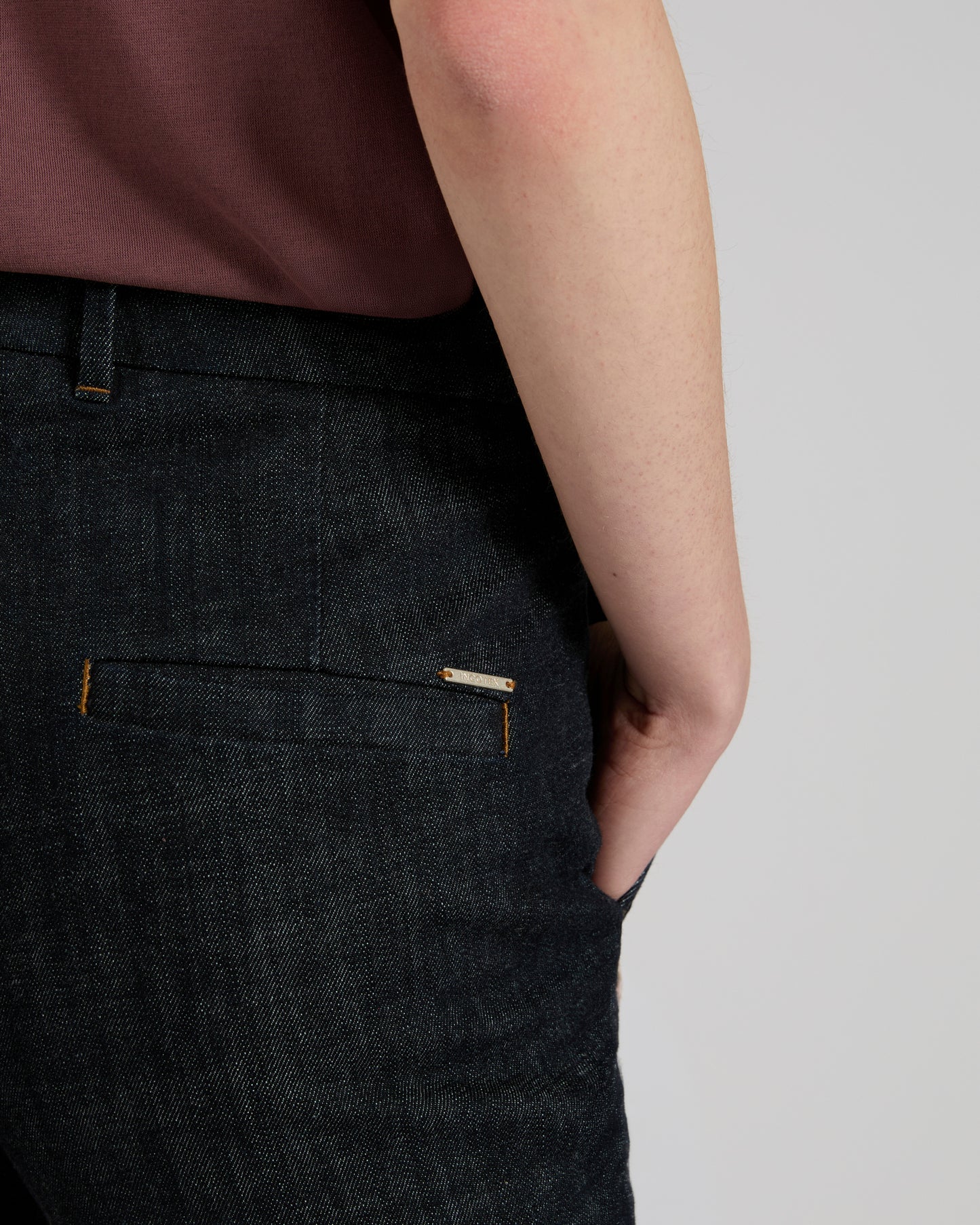 Slim fit denim trousers