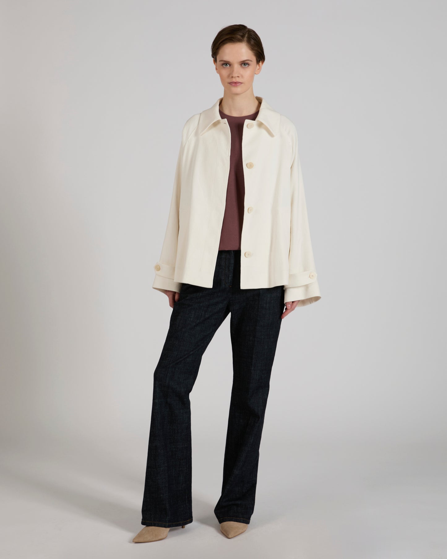 Slim fit denim trousers