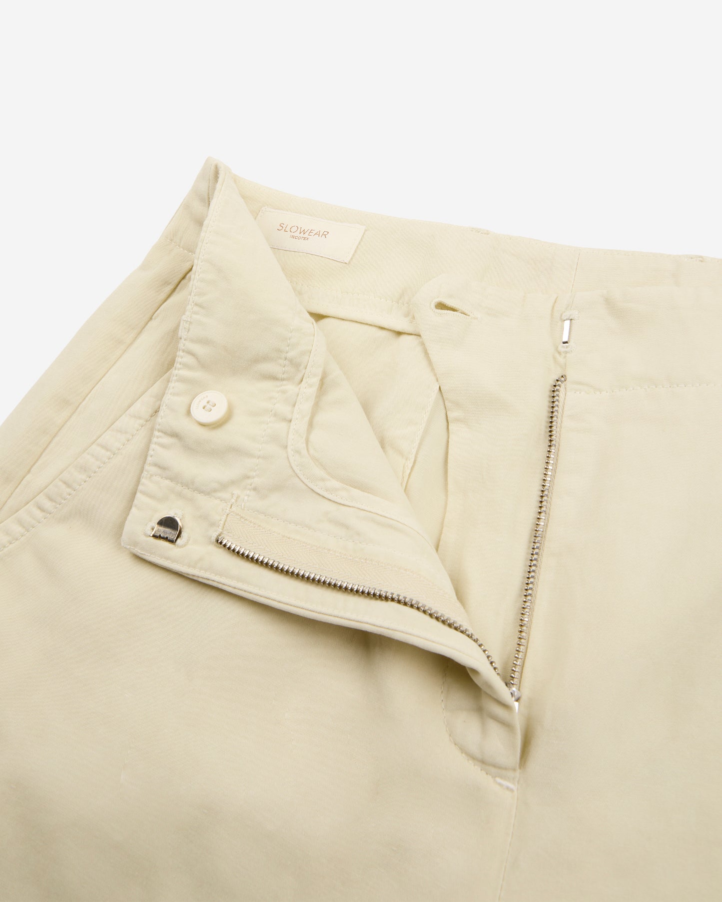 Regular Fit-Hose aus Baumwolltwill und Leinen