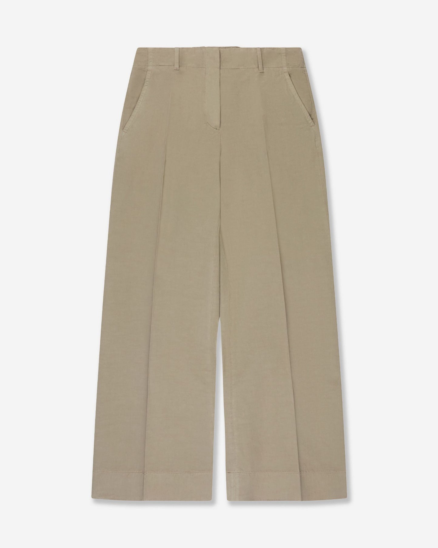 Incotex - Regular fit trousers in cotton and linen twill - sage