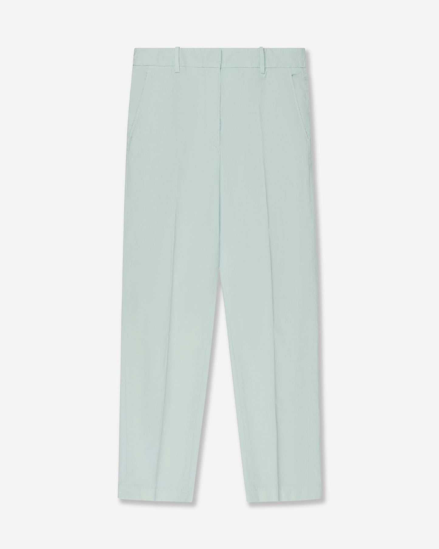 Incotex - Regular fit cotton poplin trousers - sea blue