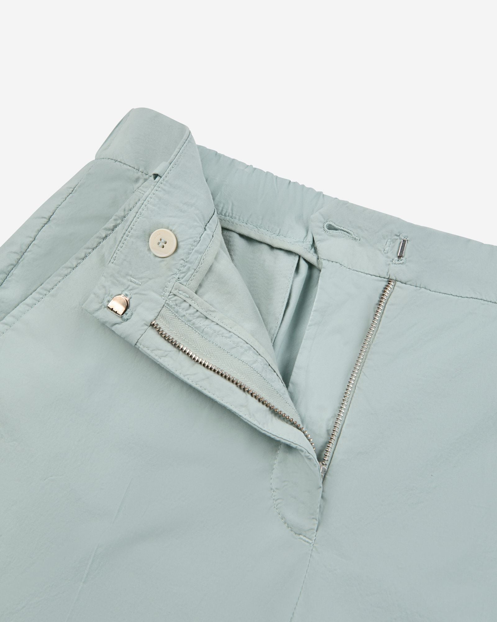 Incotex - Regular fit cotton poplin trousers - sea blue
