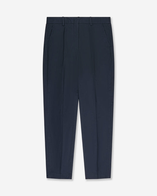 Regular fit cotton poplin trousers