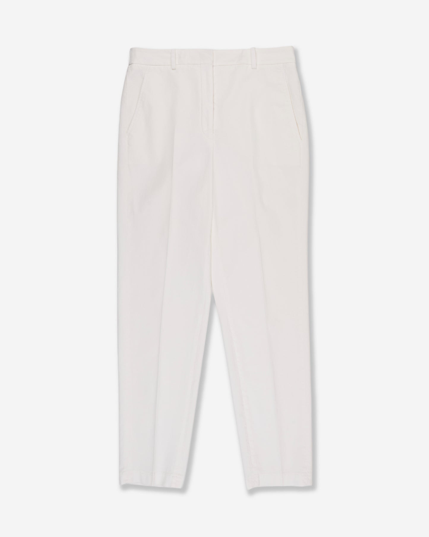 Regular fit trousers in cotton gabardine and lyocell