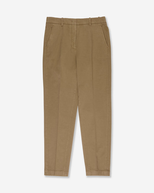 Regular fit trousers in cotton gabardine and lyocell