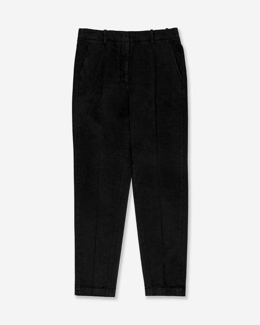 Regular fit trousers in cotton gabardine and lyocell