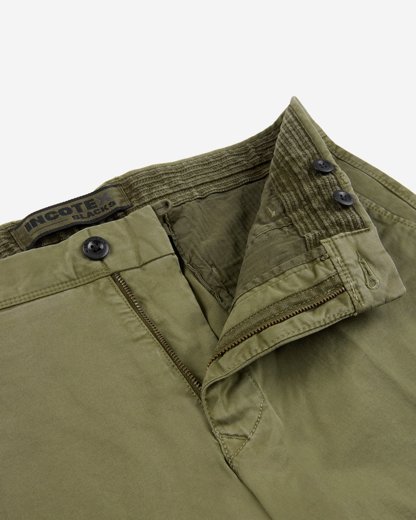 Slim-fit certified stretch gabardine trousers