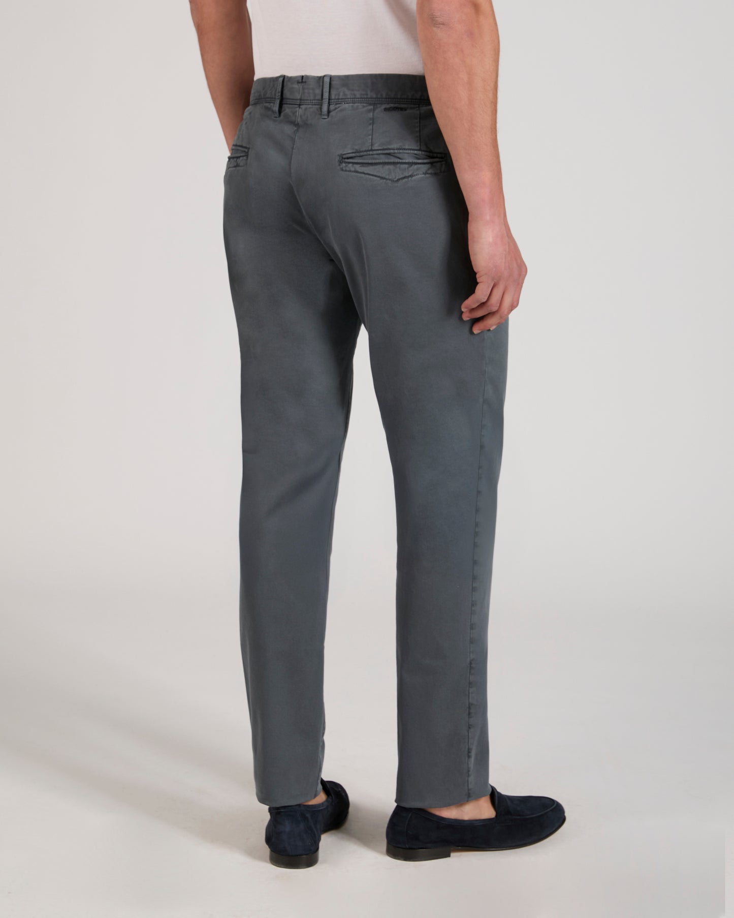 Slim-fit certified stretch gabardine trousers