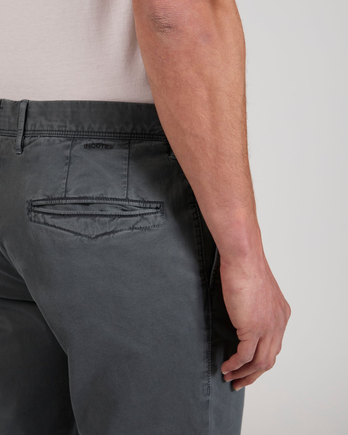 Slim-fit certified stretch gabardine trousers