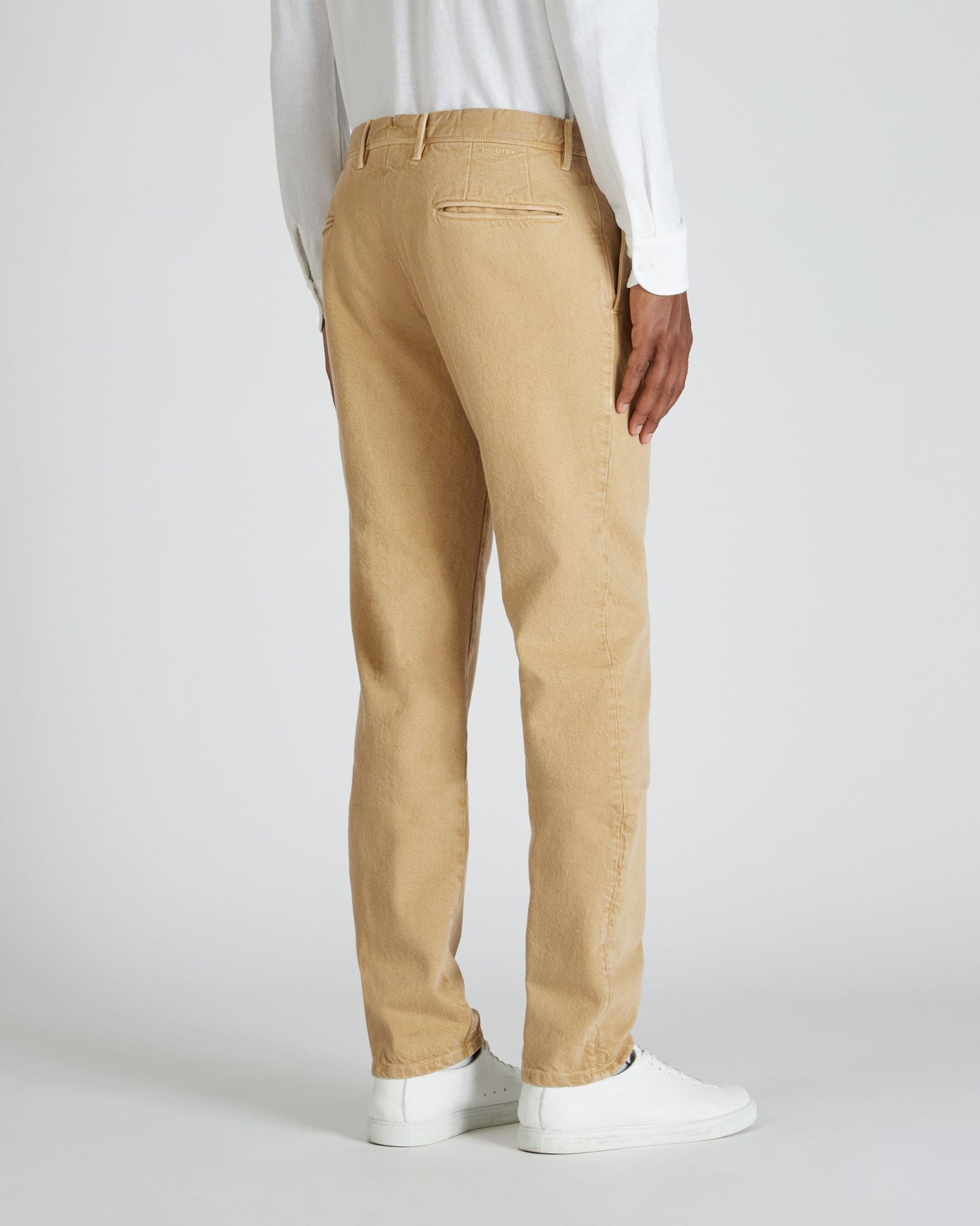 Slim fit cotton bull trousers