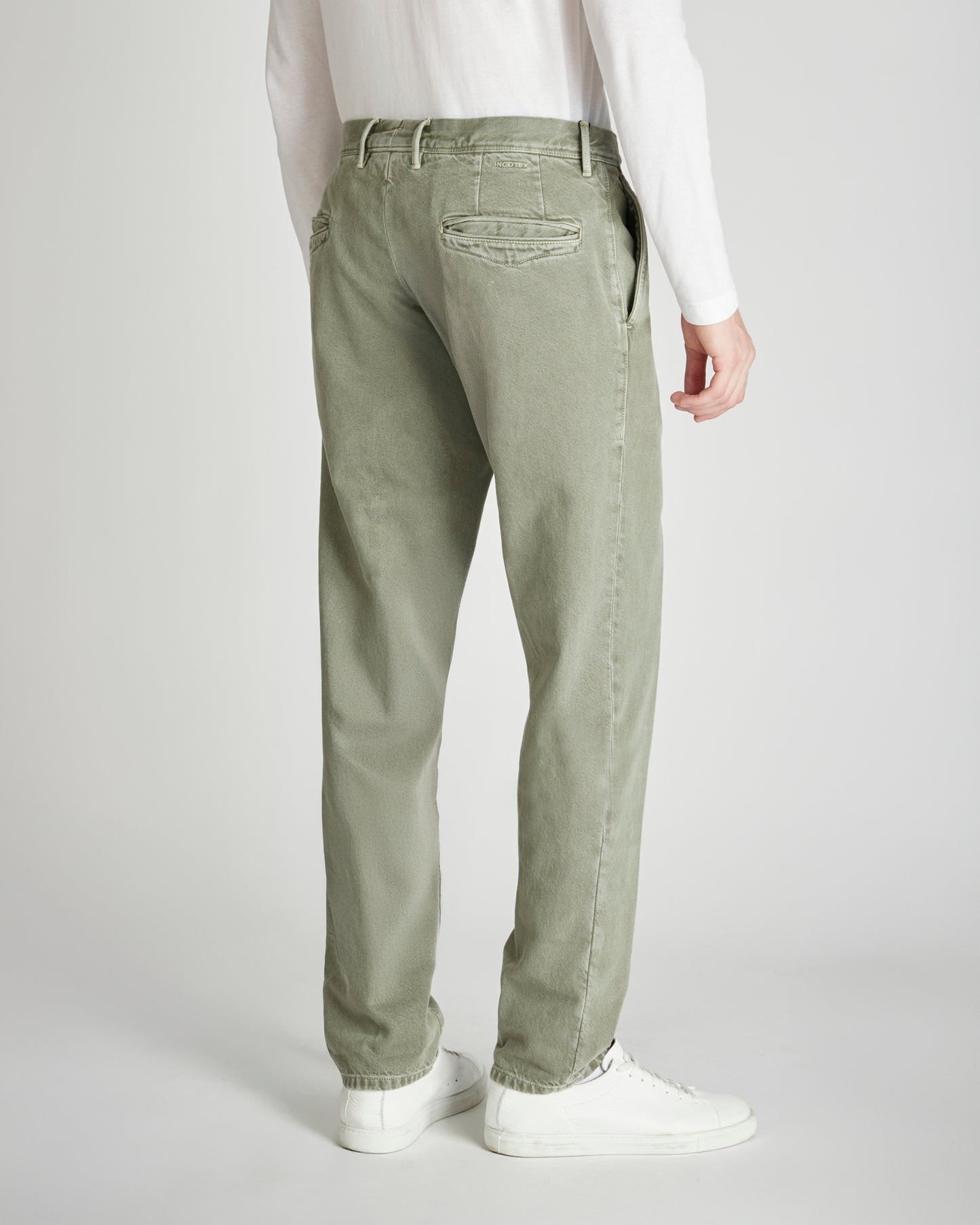 Slim fit cotton bull trousers