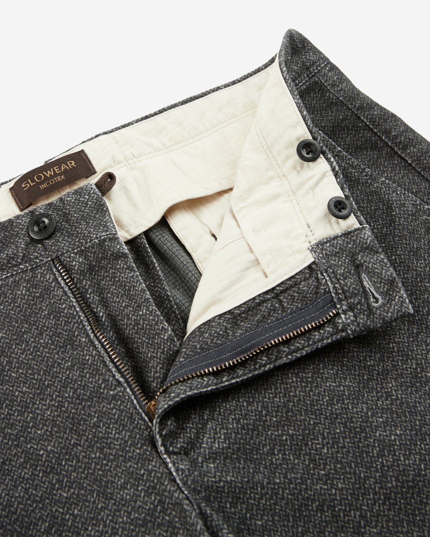 Slim fit cotton moleskin trousers
