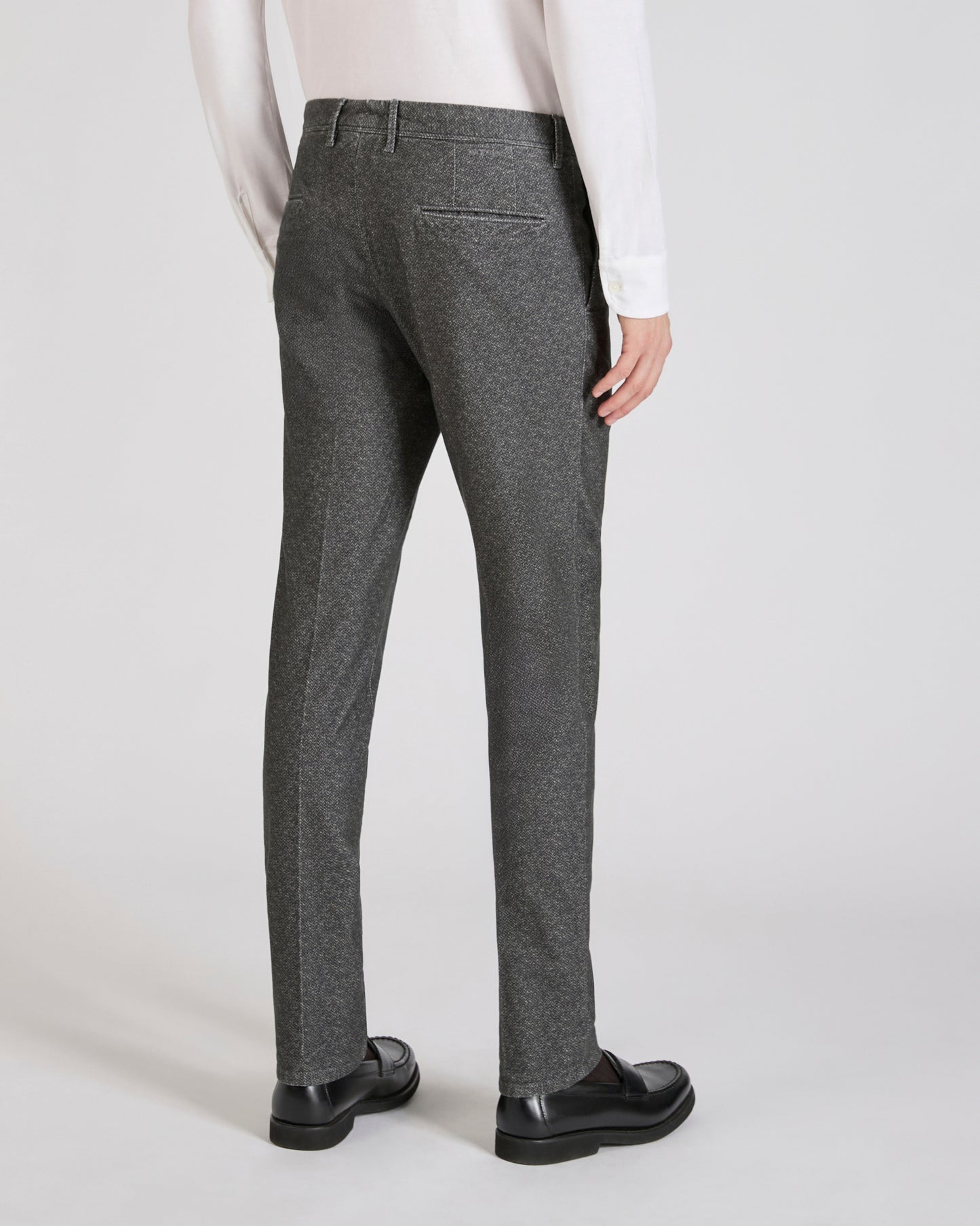 Slim fit cotton moleskin trousers