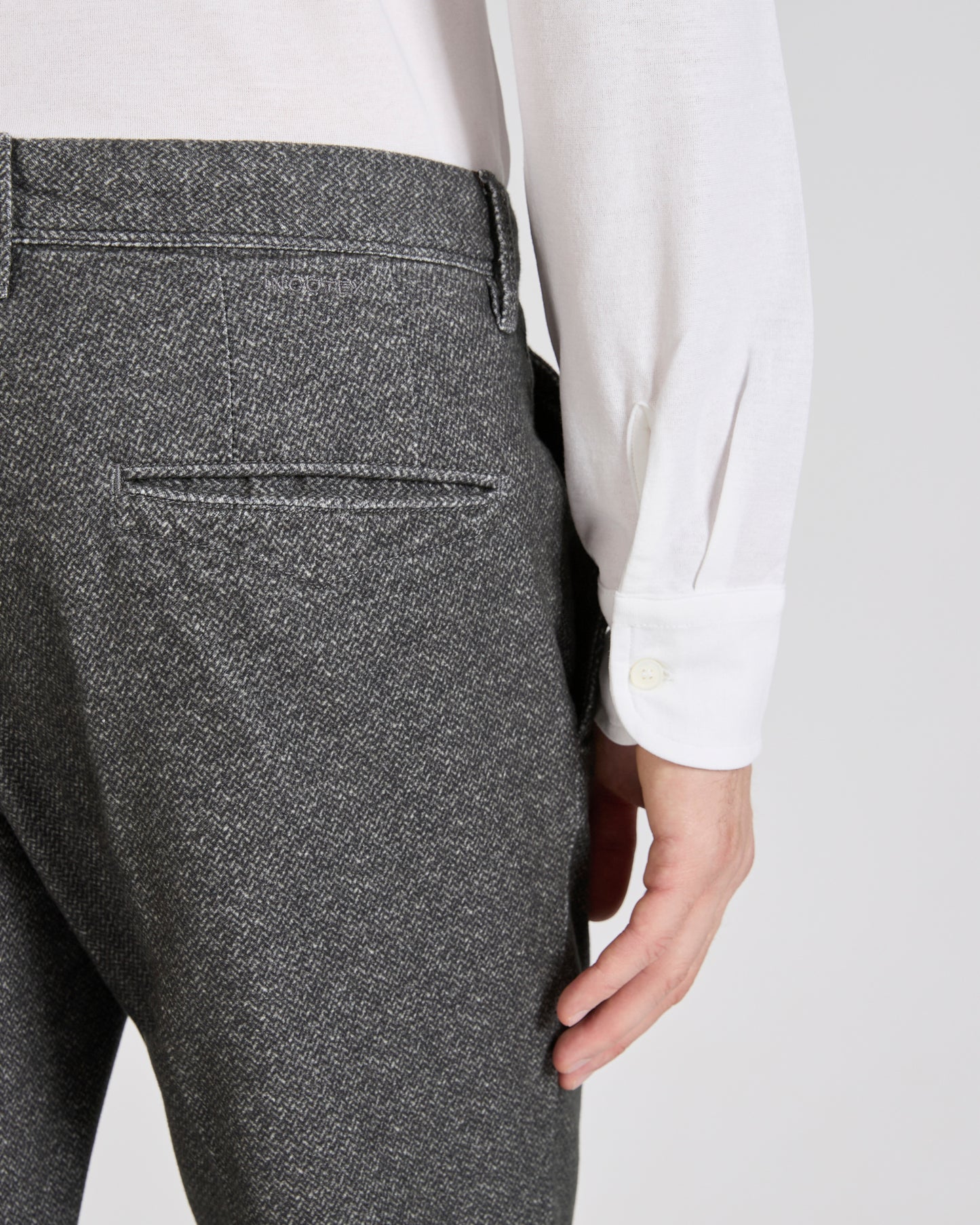 Slim fit cotton moleskin trousers