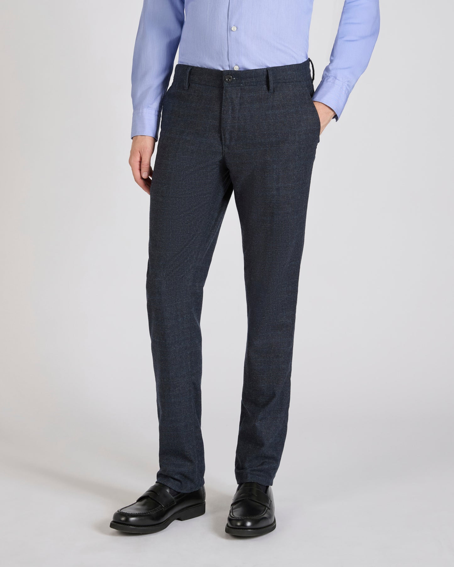 Slim fit wool trousers