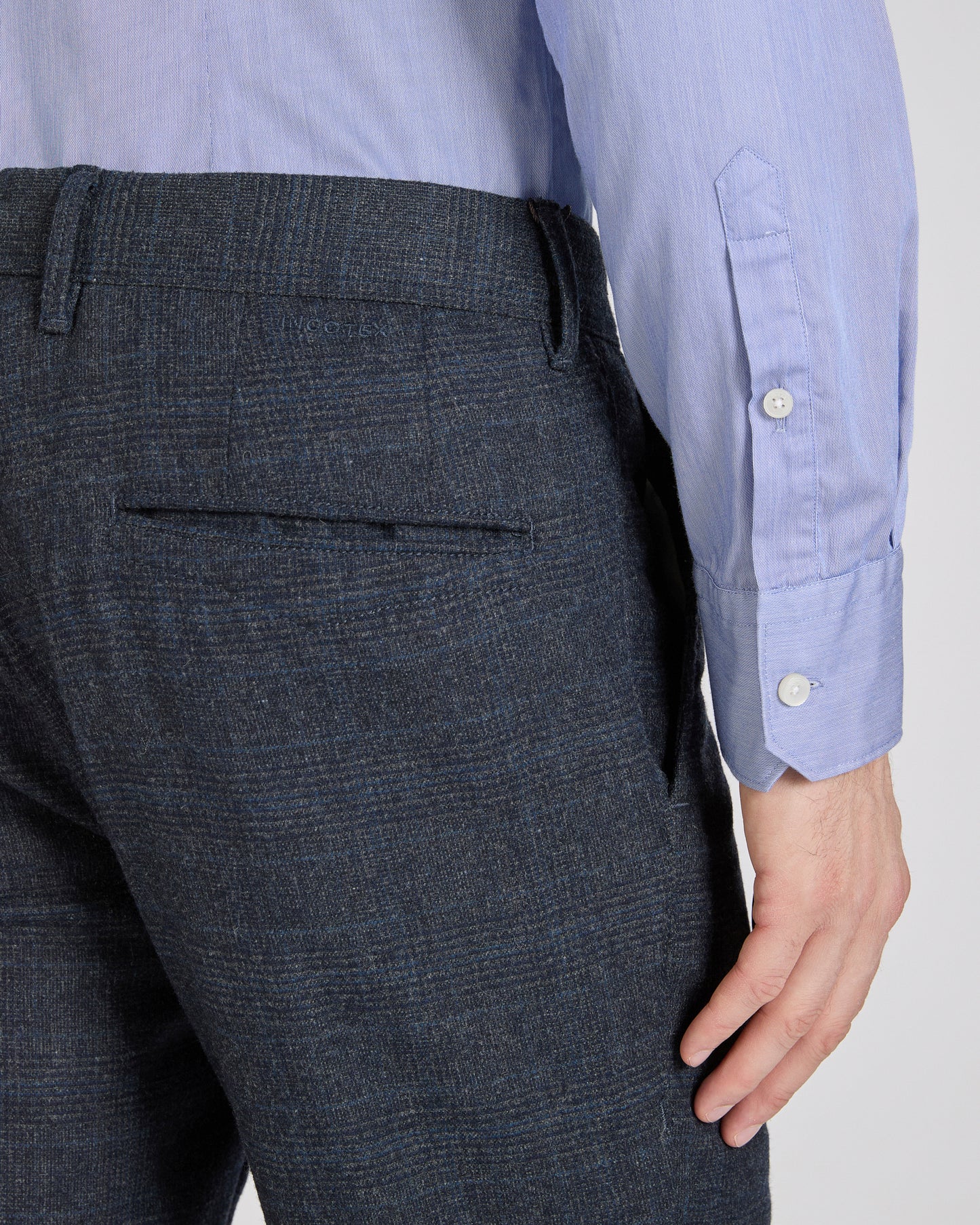 Slim fit wool trousers
