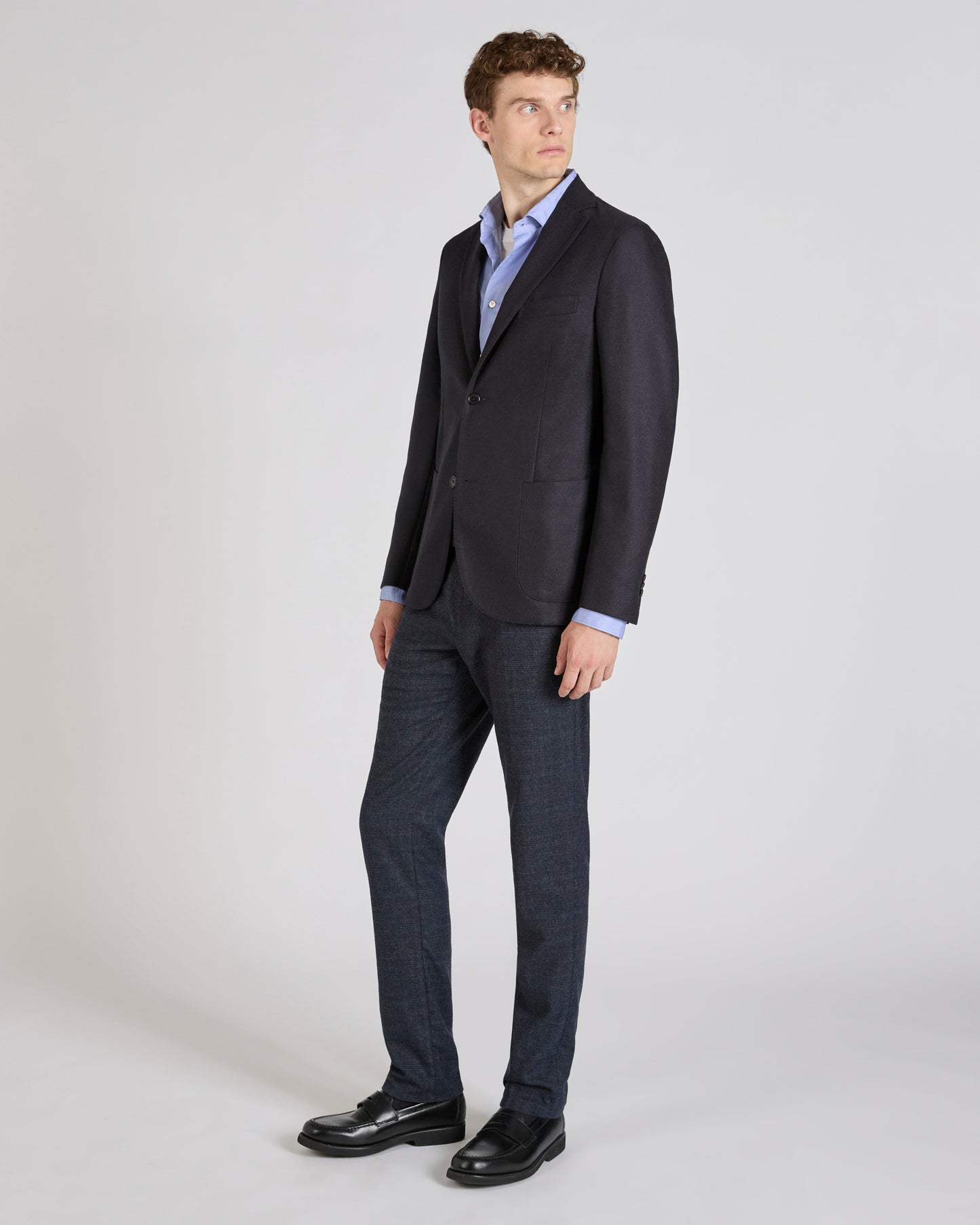 Slim fit wool trousers