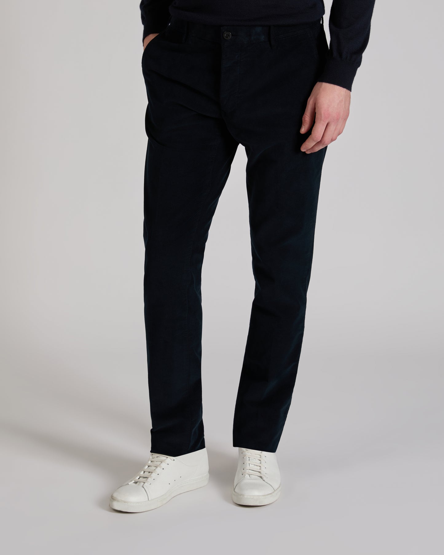 Pantalon slim fit en velours