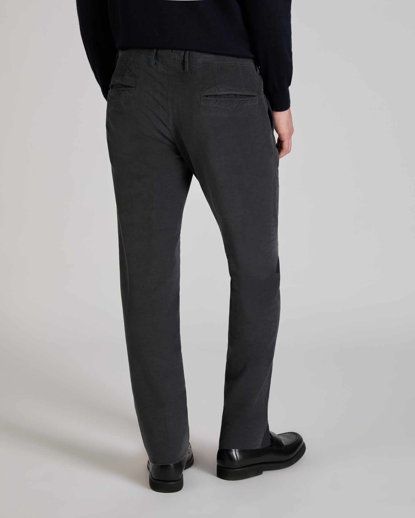 Slim-fit velvet trousers