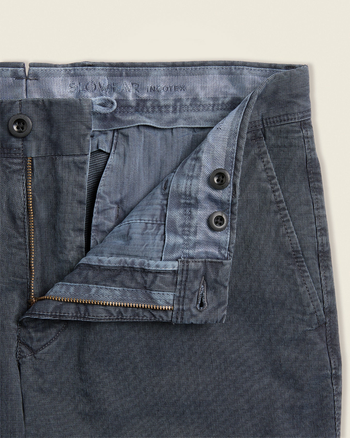 Slim fit stretch cotton trousers