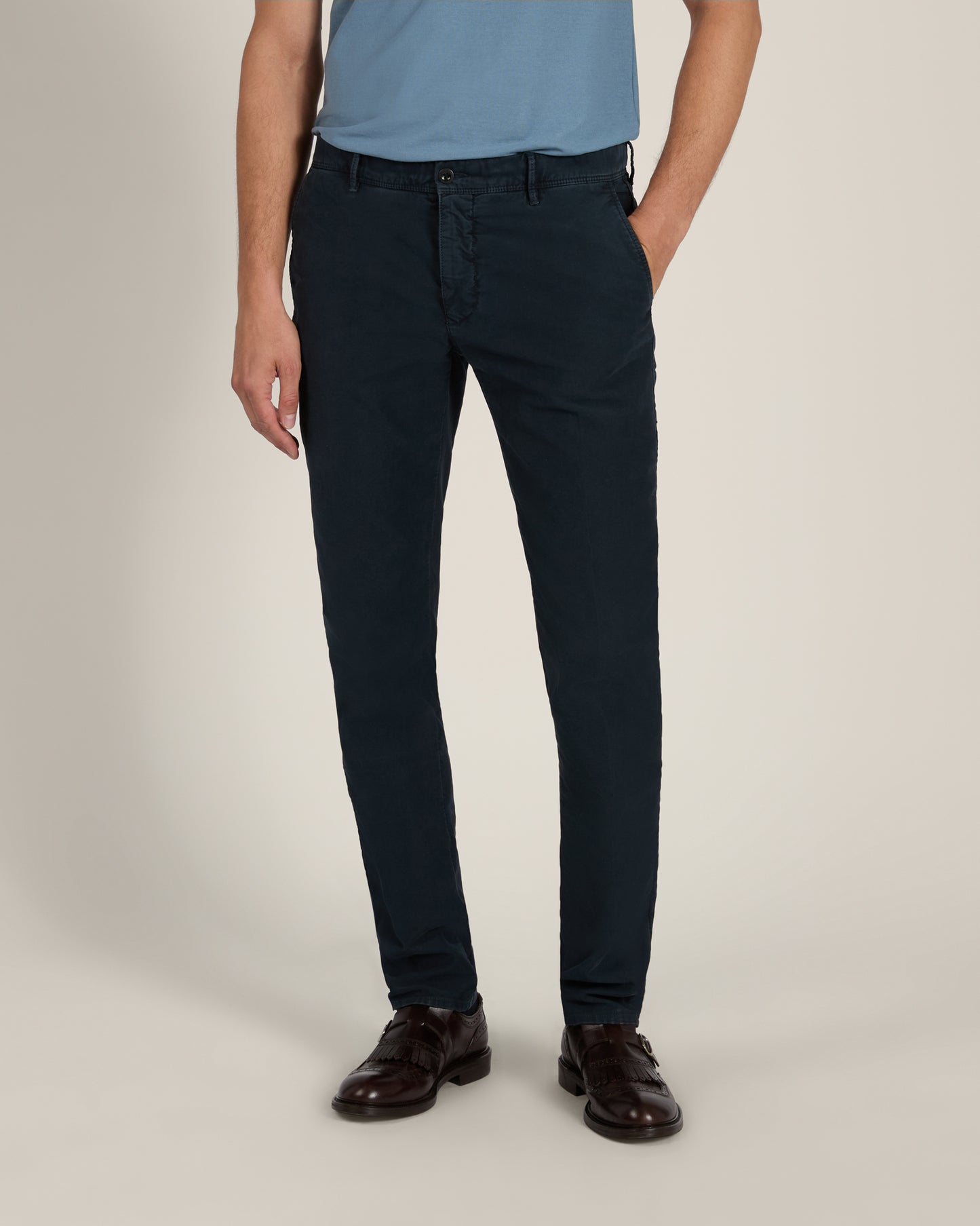 Pantalone slim fit in Tricochino