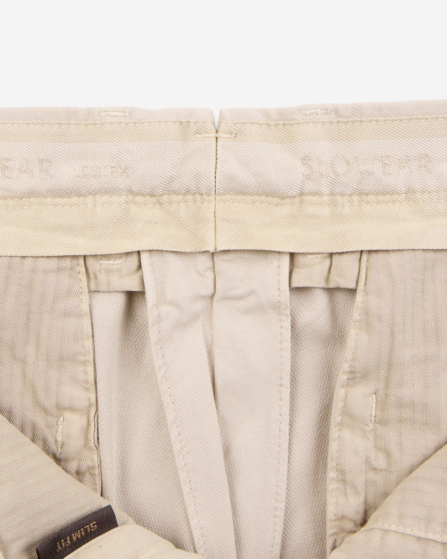 Slim fit stretch cotton trousers