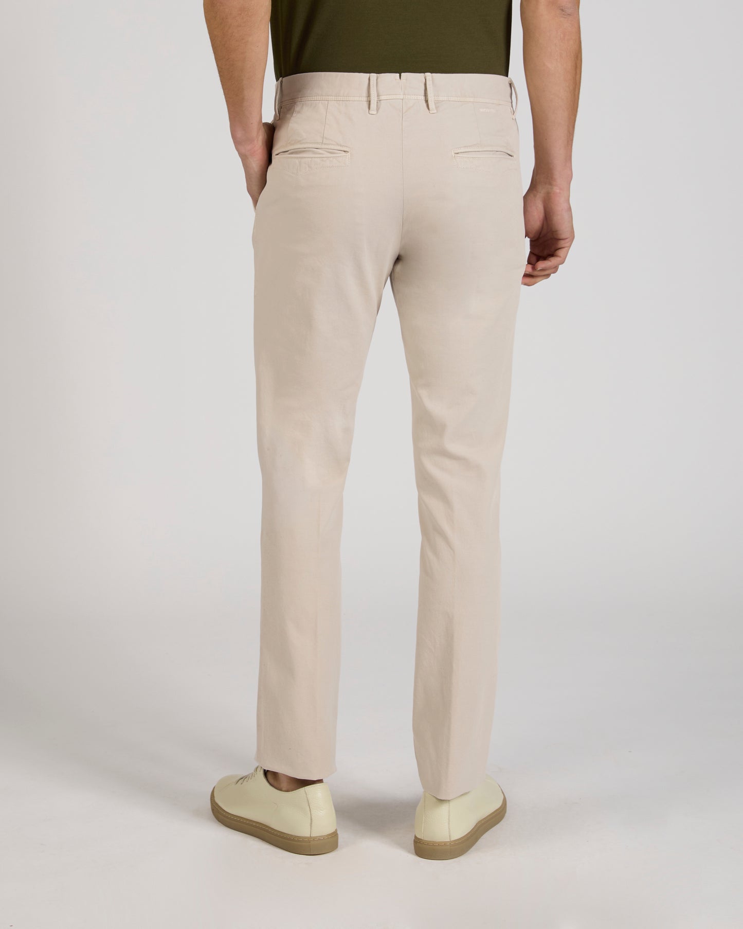 Slim fit stretch cotton trousers