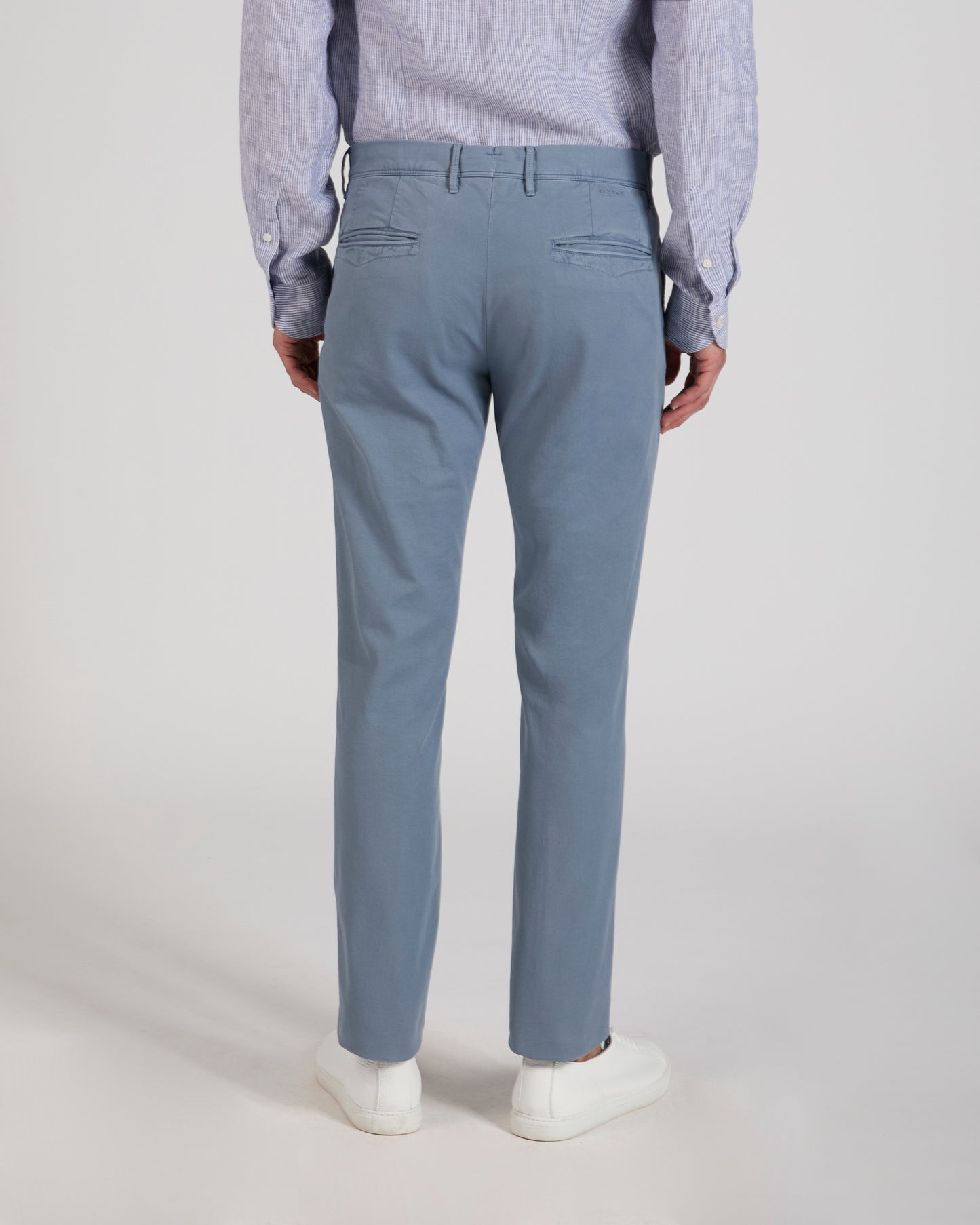 Slim fit stretch cotton trousers