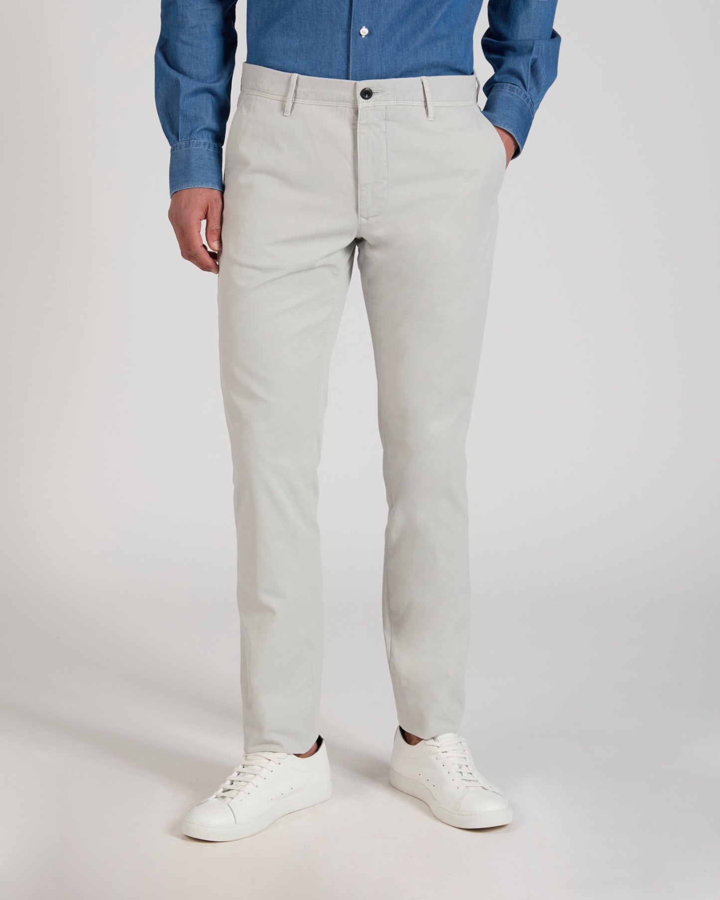 Pantalone slim fit in cotone stretch