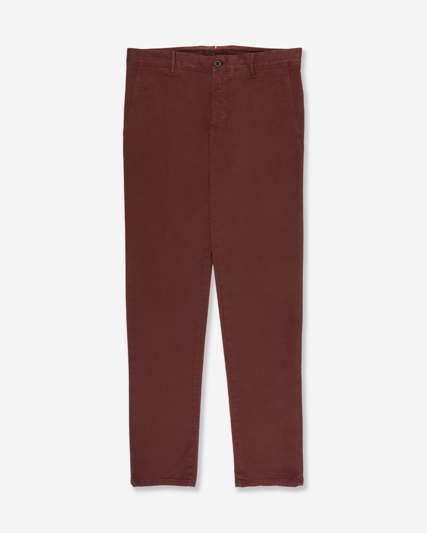 Slim fit organic cotton twill trousers