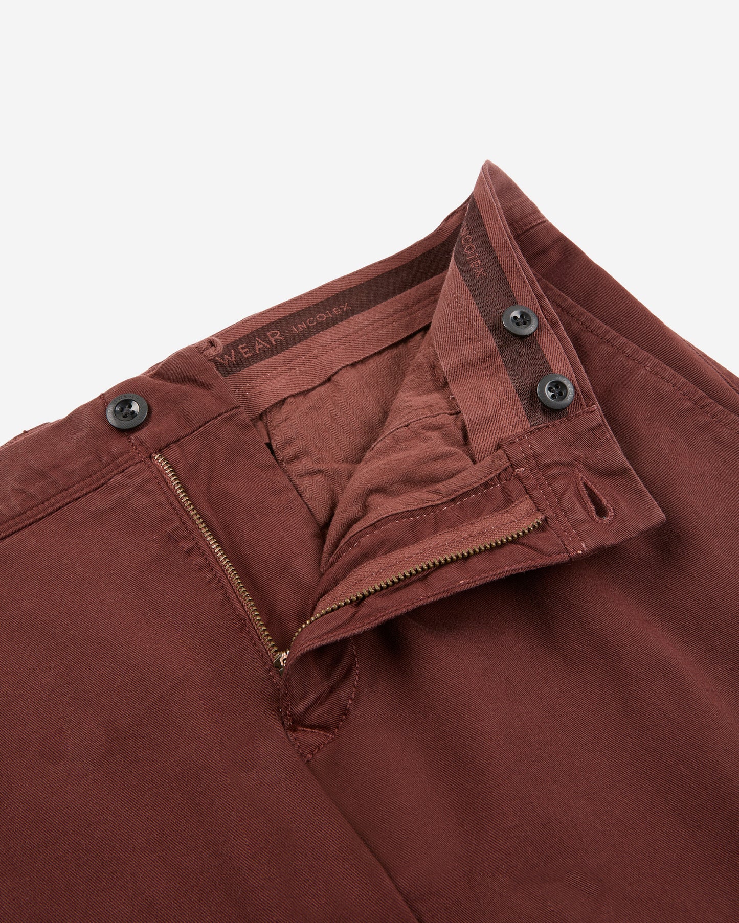 Slim fit organic cotton twill trousers