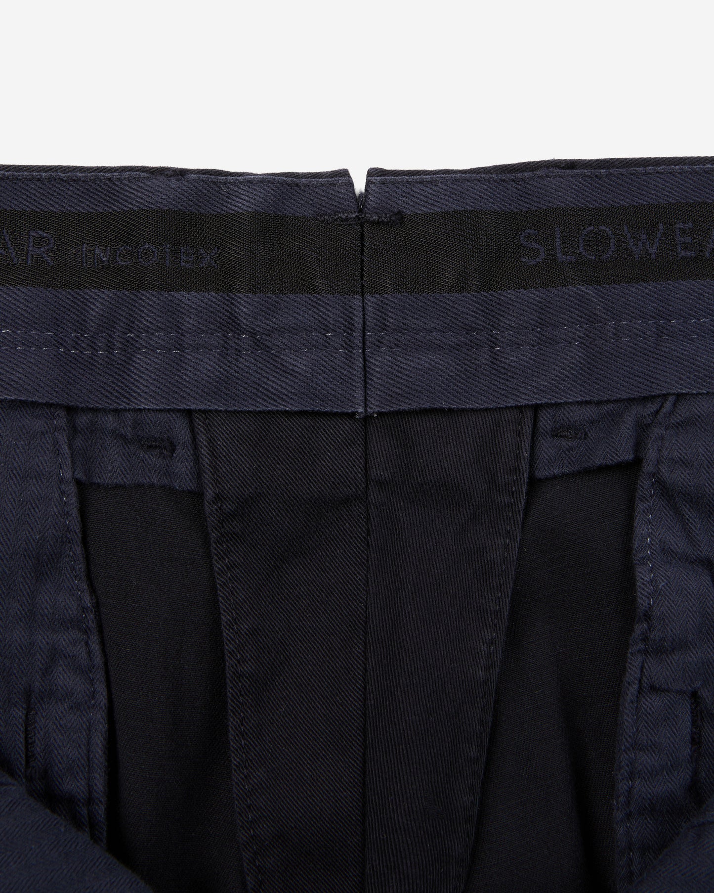 Slim fit organic cotton twill trousers