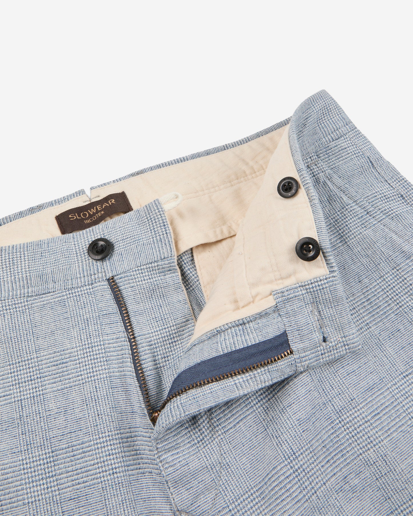 Slim fit stretch cotton trousers