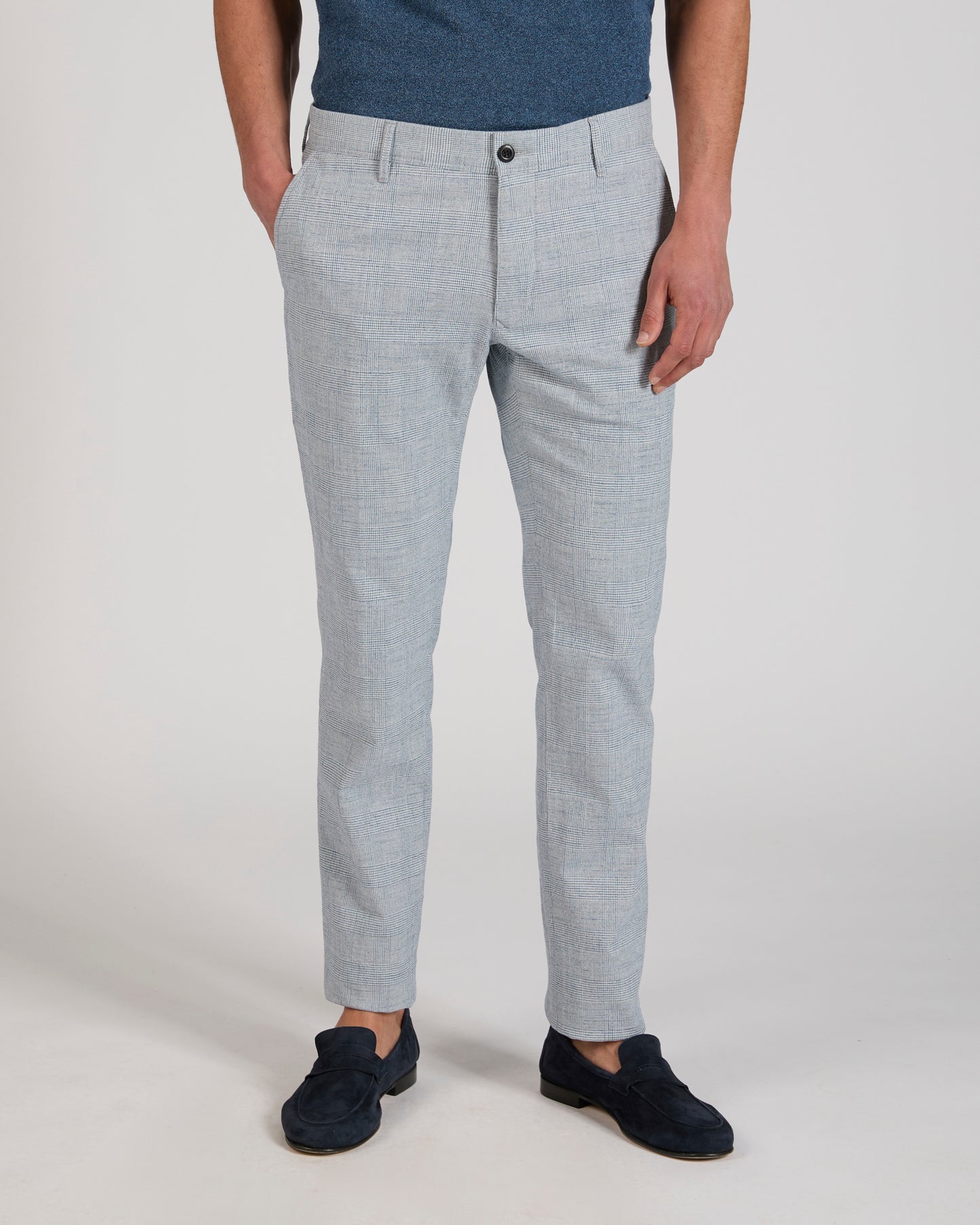 Pantalon slim fit en coton stretch