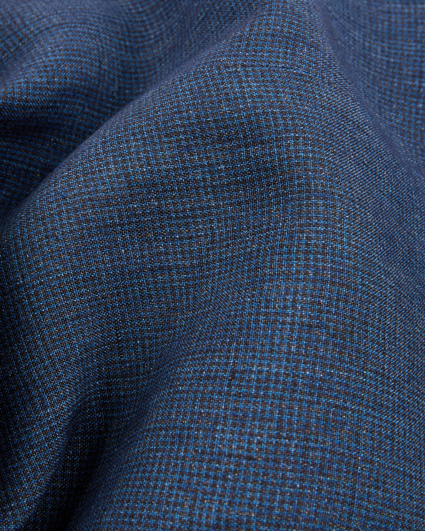 Regular fit patterned linen trousers