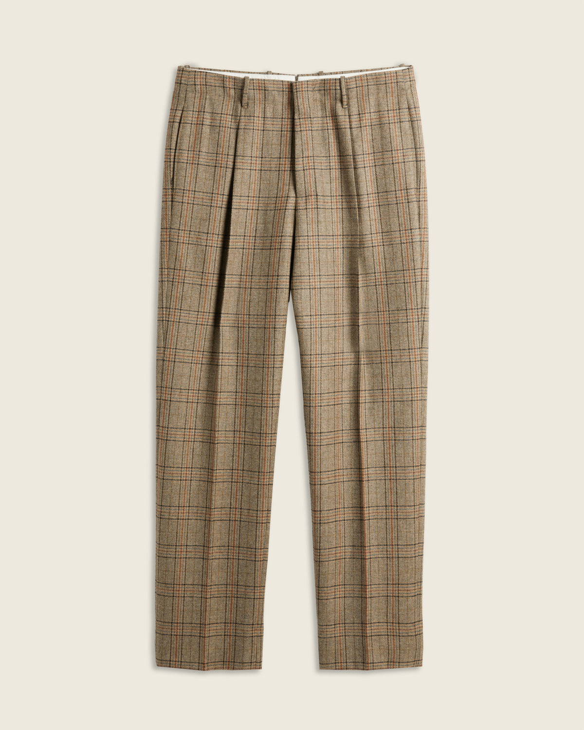 Pantalone straight fit in lana Shetland