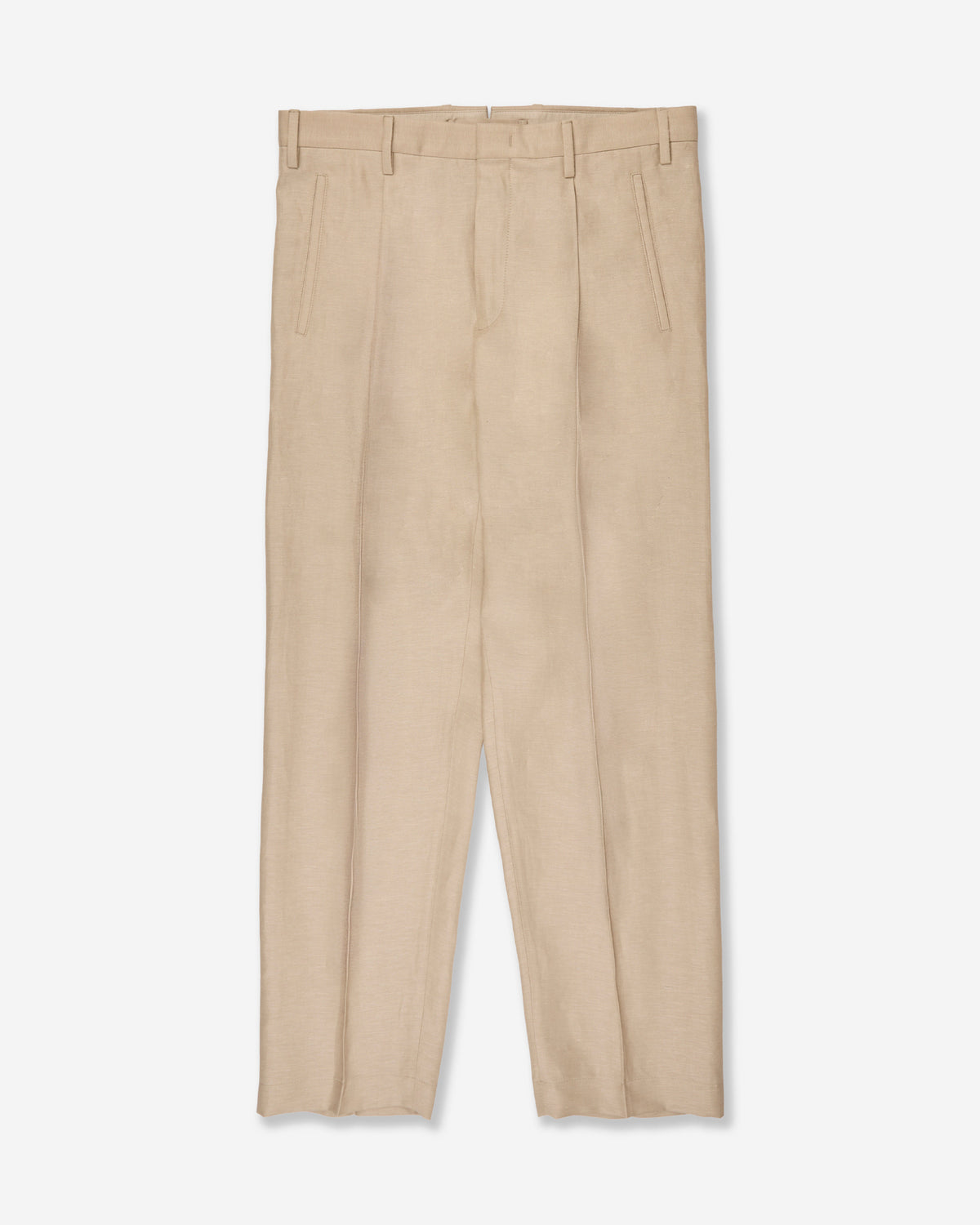 Seamless wool linen trousers