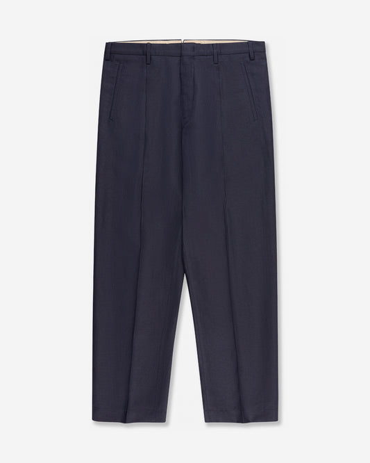 Seamless wool and linen trousers