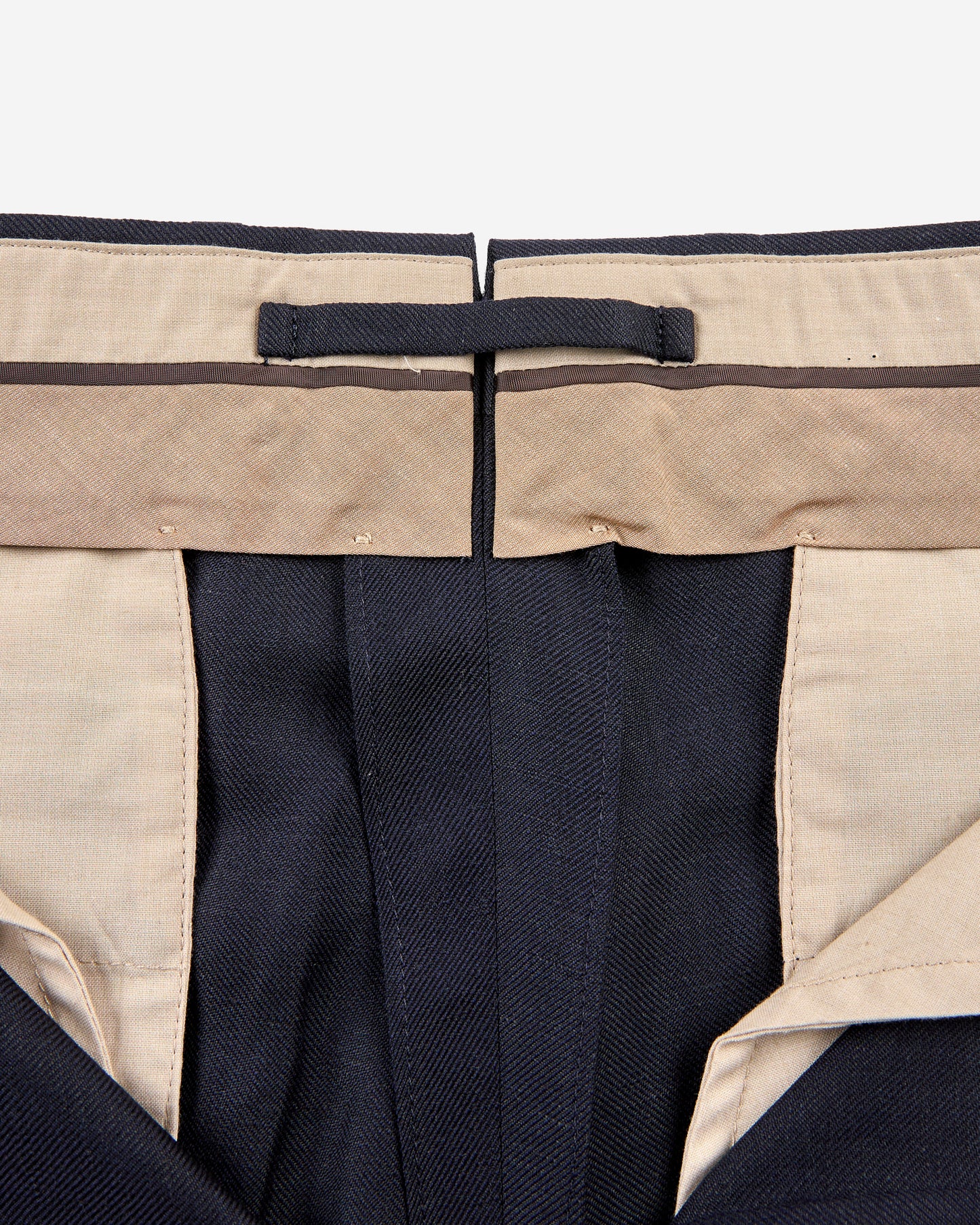 Seamless wool and linen trousers